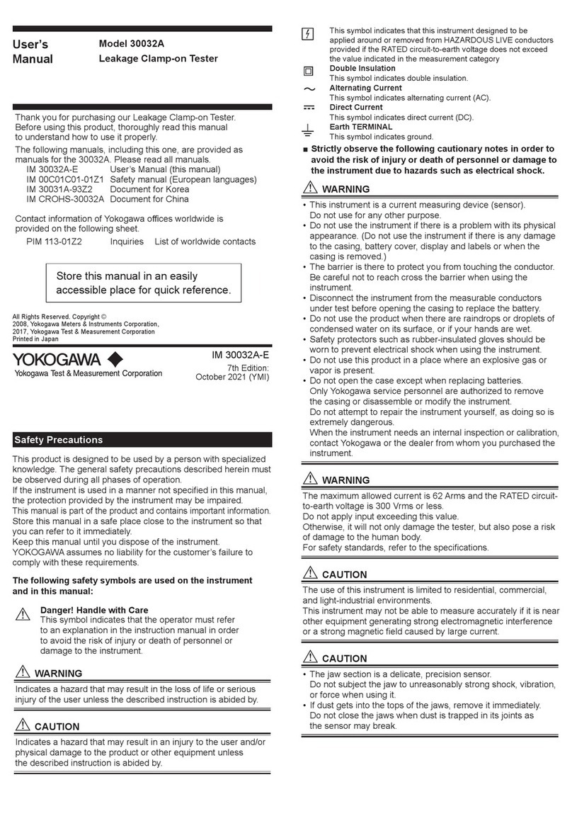 YOKOGAWA 30032A user manual