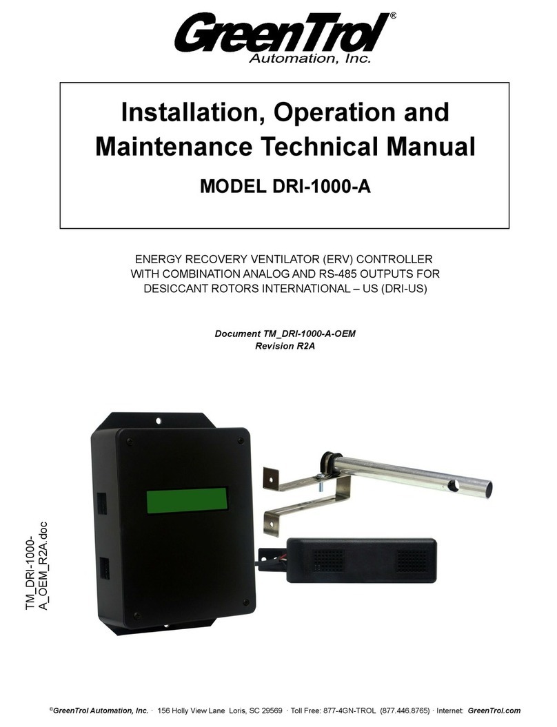 Greentrol Automation DRI-1000-A User manual