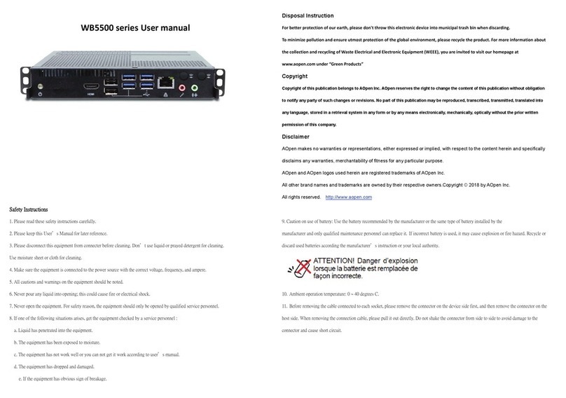 AOpen WB5500 Series User manual