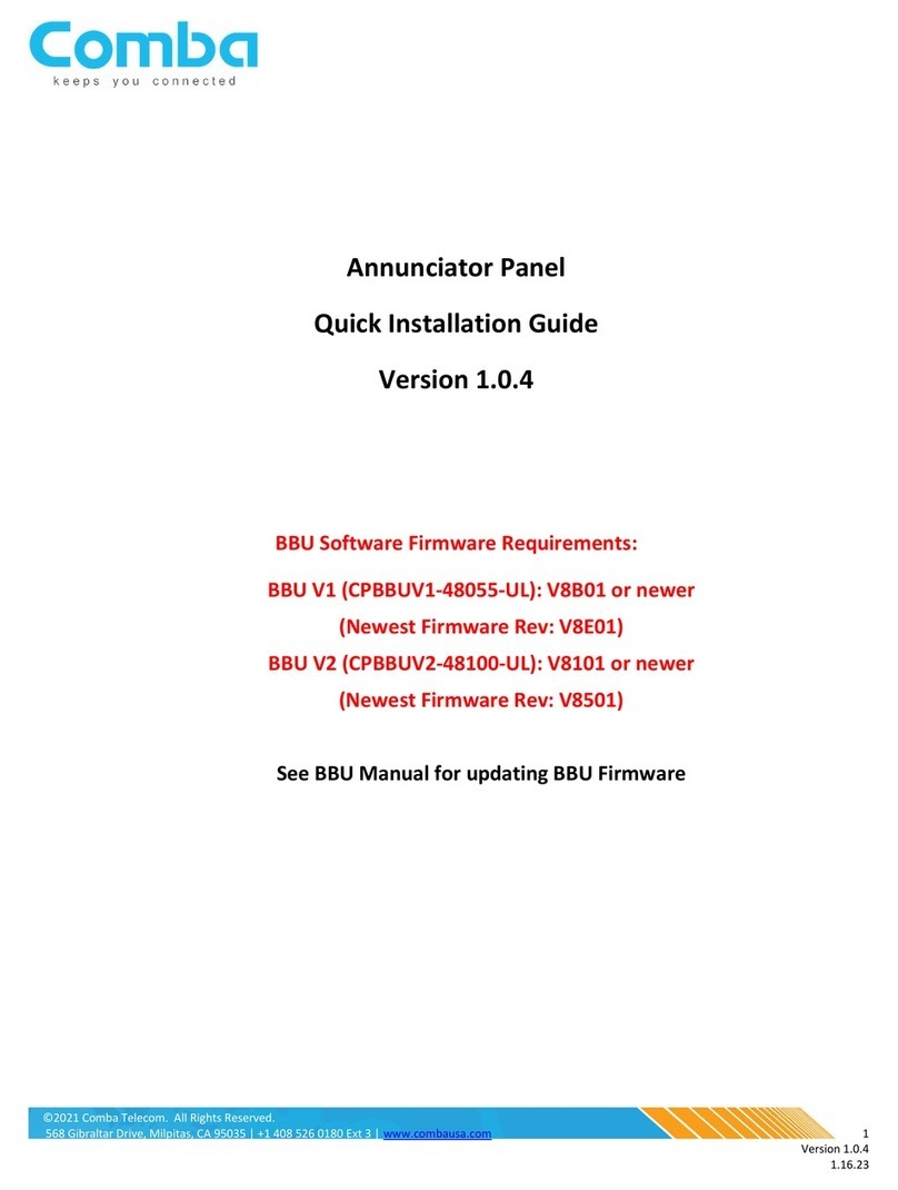 COMBA CriticalPoint BBU V1 Quick installation guide