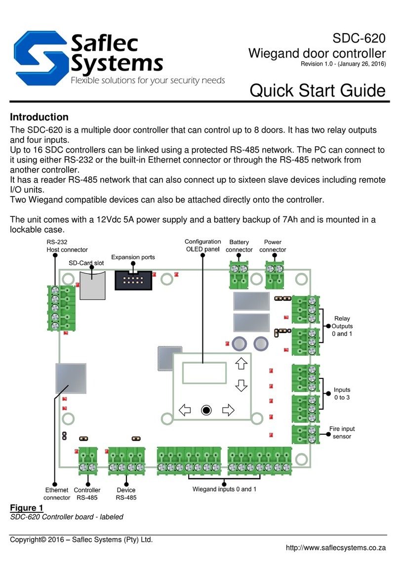 Saflec Systems SDC-620 quick start guide