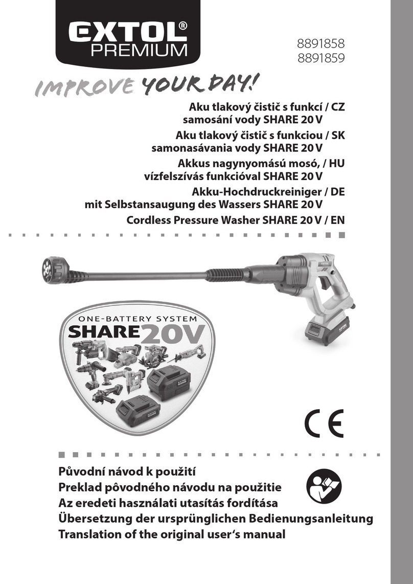 EXTOL PREMIUM SHARE 20V Translation of the original user manual