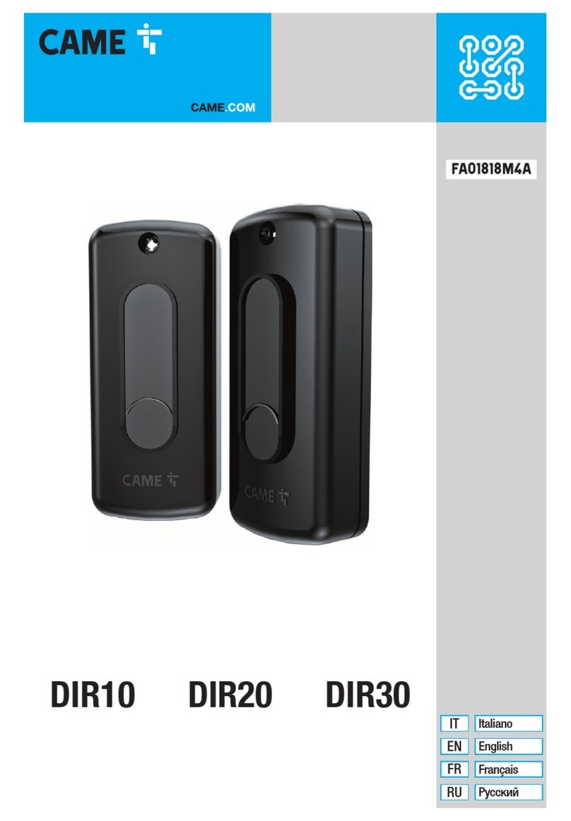 CAME DIR 10 User manual