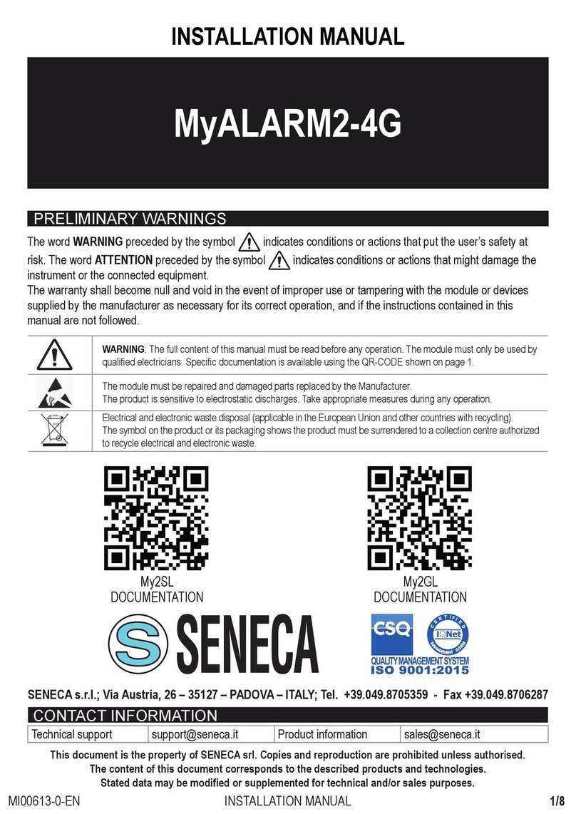 Seneca MyALARM2-4G User manual Seneca MyALARM2-4G User manual