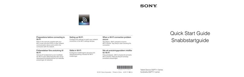 Sony SGPT11 Series quick start guide