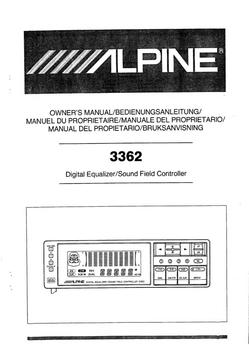 Alpine 3362 User manual
