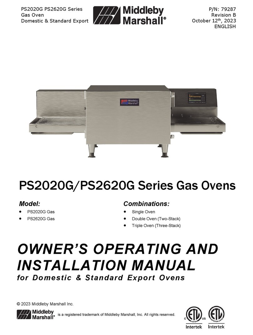 Middleby Marshall PS2020G Series Owner's operating and installation manual Middleby Marshall PS2020G Series Owner's operating and installation manual