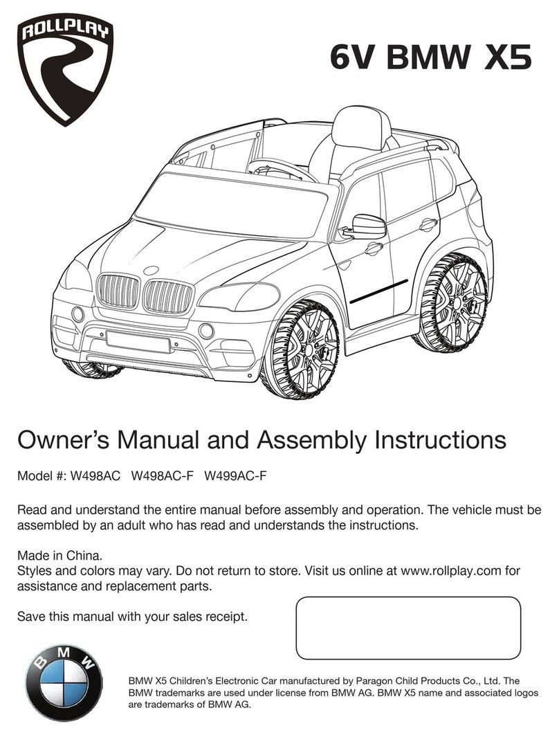 Rollplay W498AC Owner's manual and assembly instructions