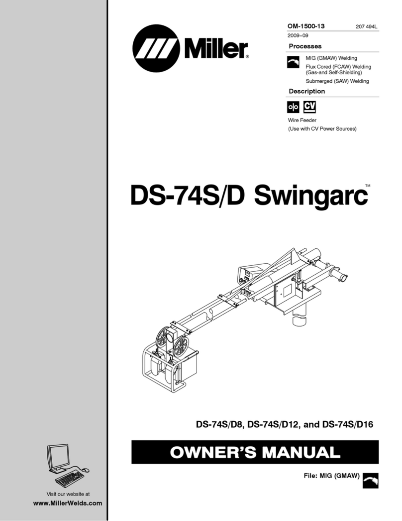 Miller Swingarc DS-74S/D User manual