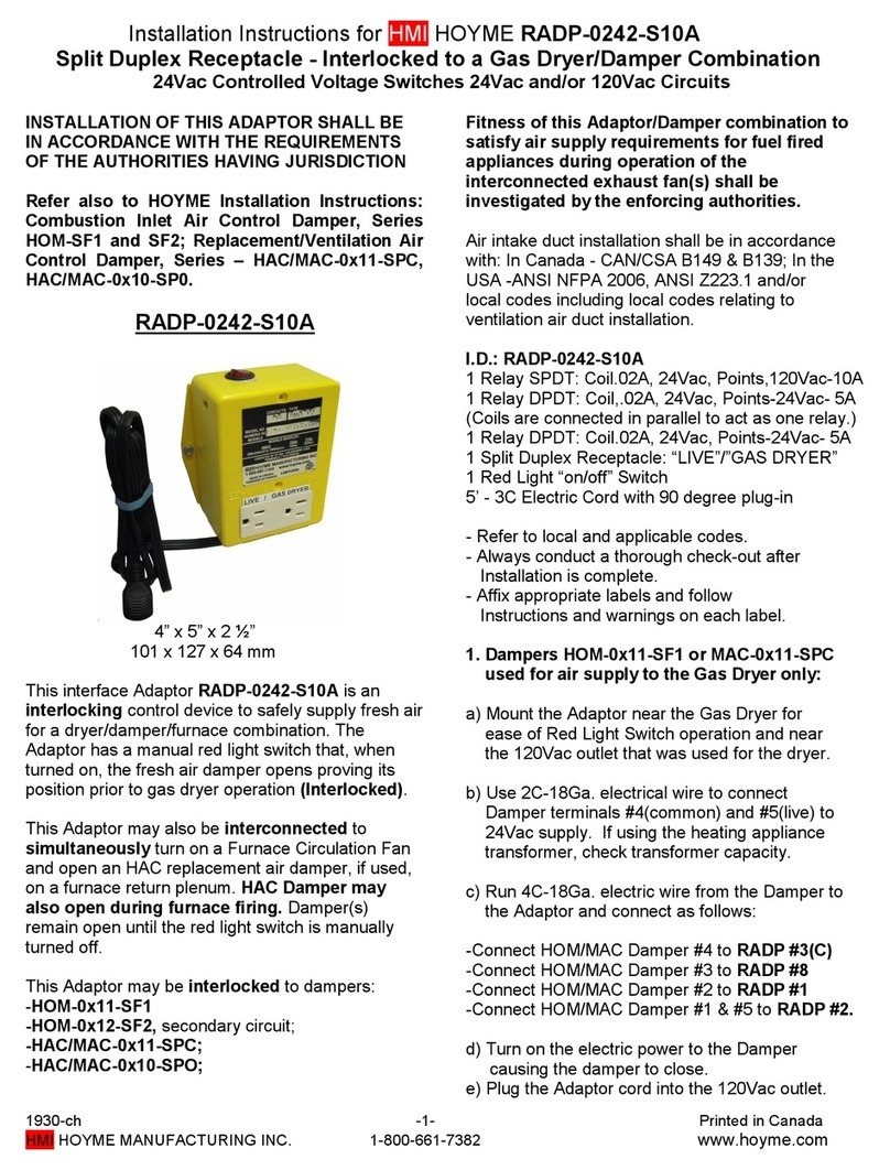 HMI HOYME RADP-0242-S10A installation instructions