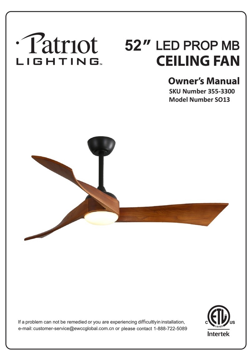 Patriot Lighting SO13 owner's manual