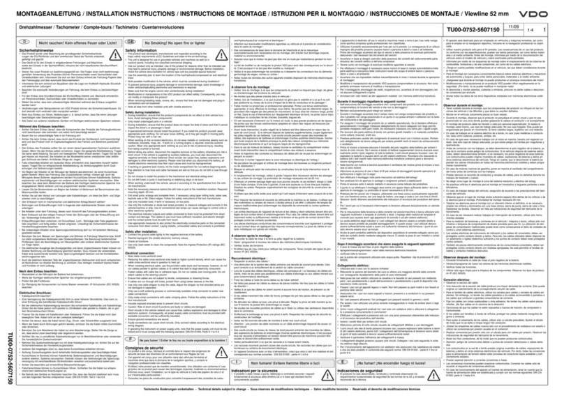 VDO TU00-0752-5607150 User manual