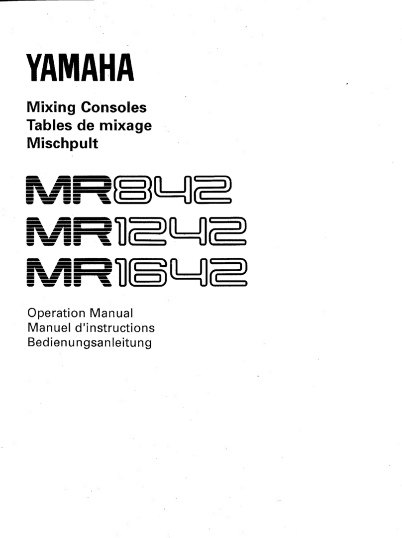 Yamaha MR Series Operation manual