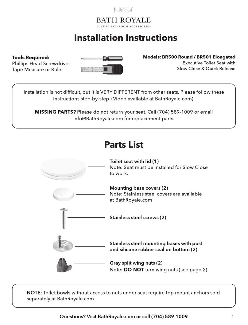 Bath Royale Round BR500 installation instructions
