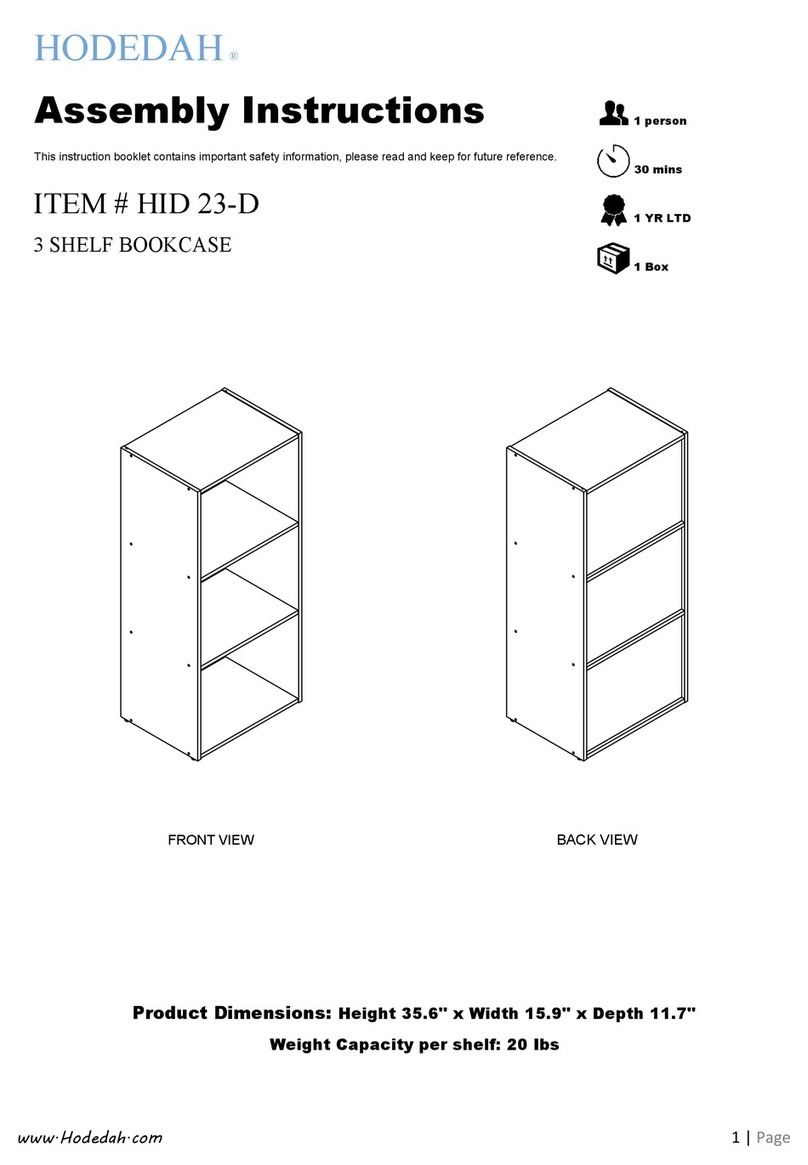 Hodedah HID 23-D Assembly instructions