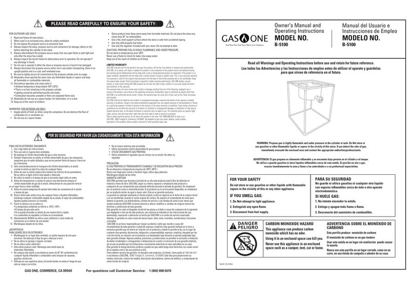 GAS ONE B-5100 Manual