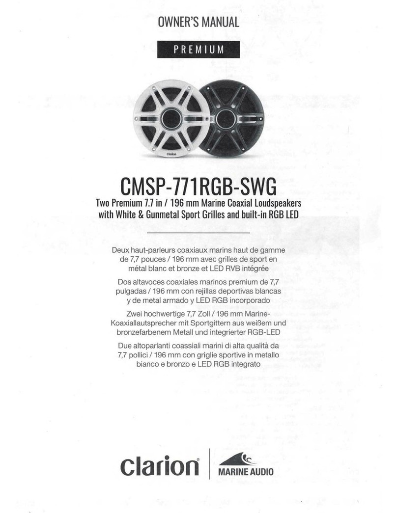Clarion PREMIUM CMSP-771 RGB-SWG User manual