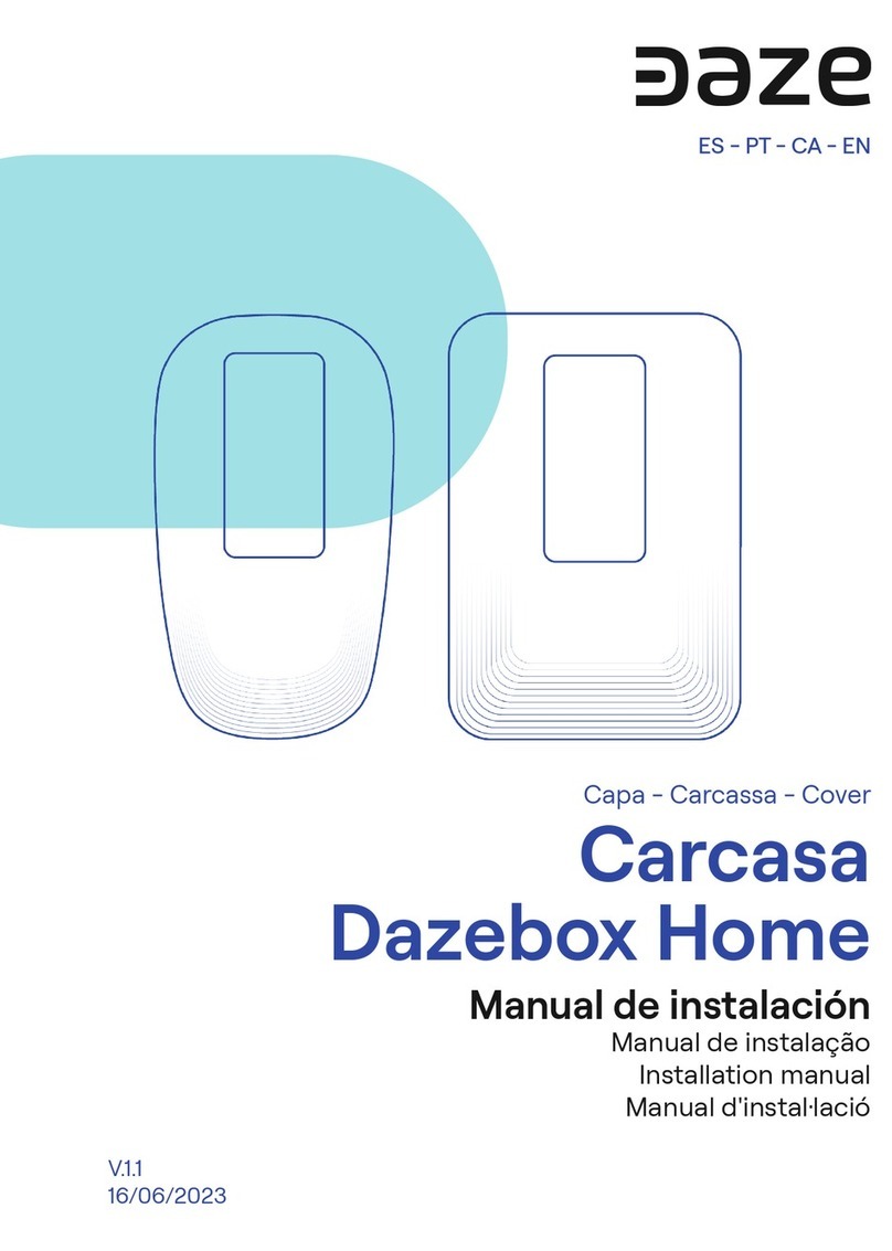 DAZE Carcasa Dazebox Home installation manual
