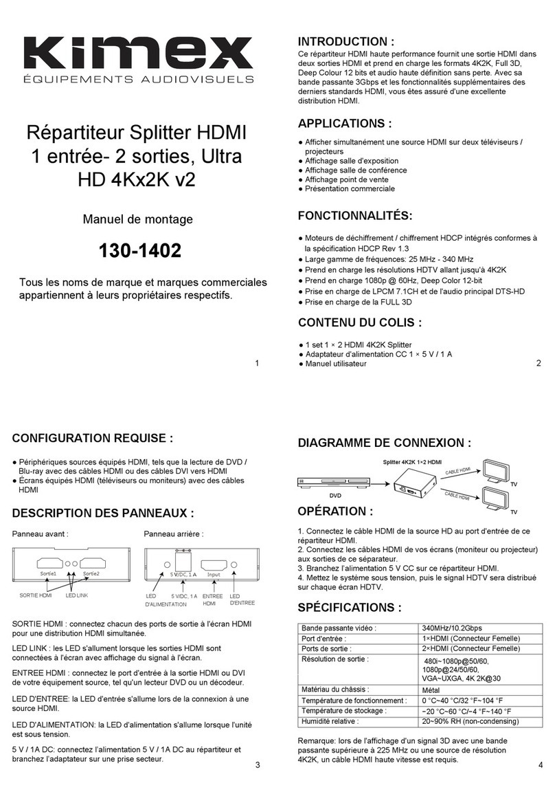 Kimex 130-1402 Quick installation guide