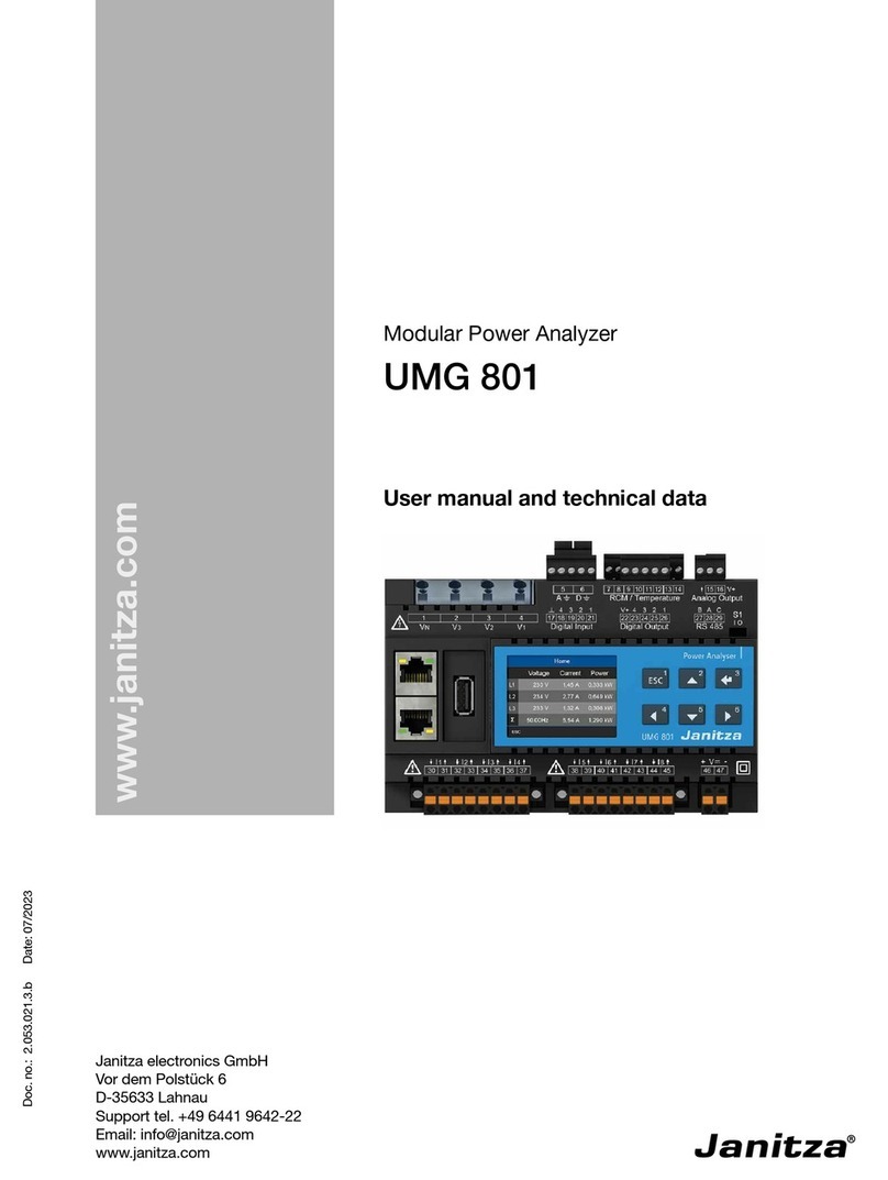 janitza UMG 801 Instruction manual