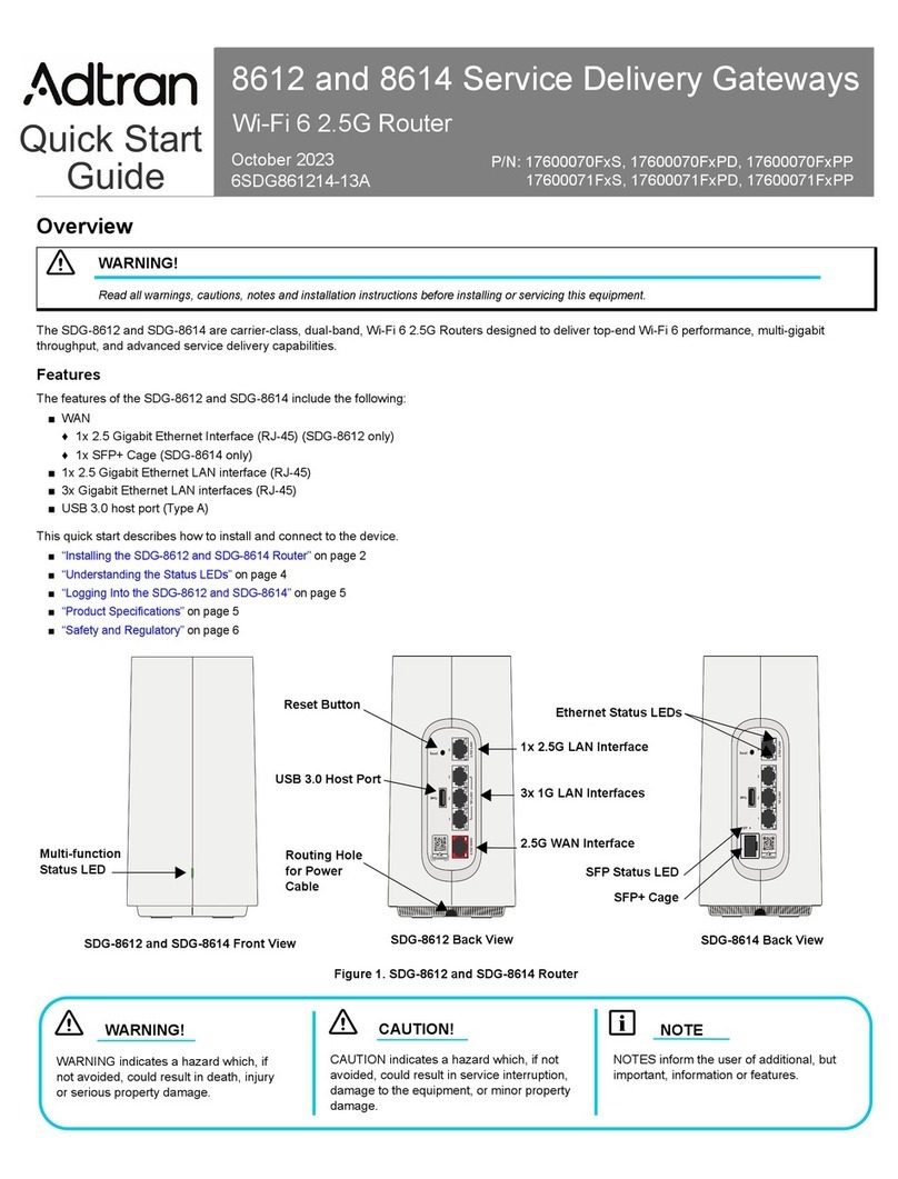 ADTRAN 8612 User manual