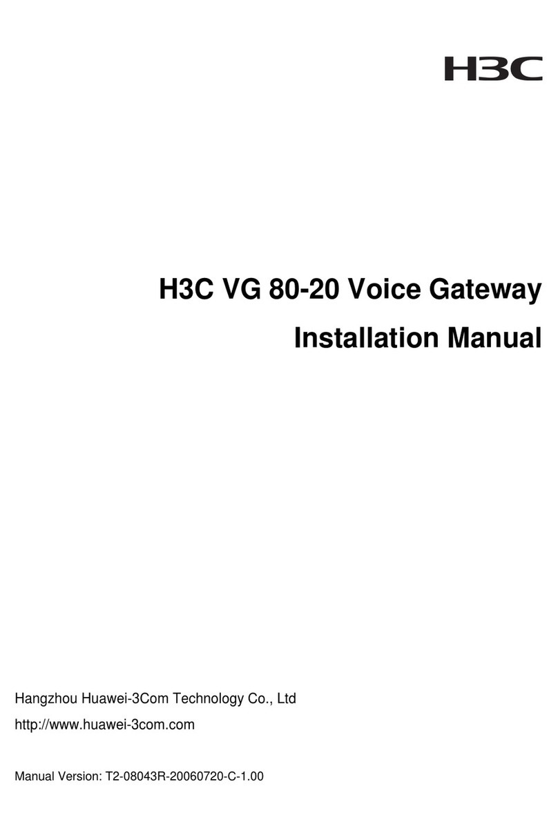 H3C VG 80-20 User manual