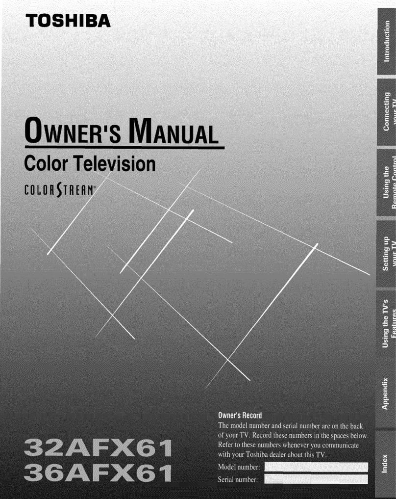 Toshiba 32AFX61 owner's manual