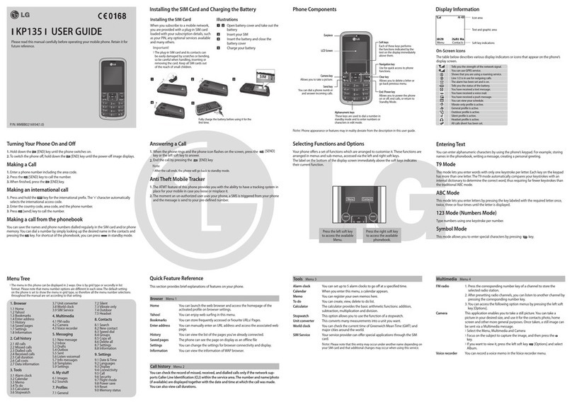 LG KP135 User manual
