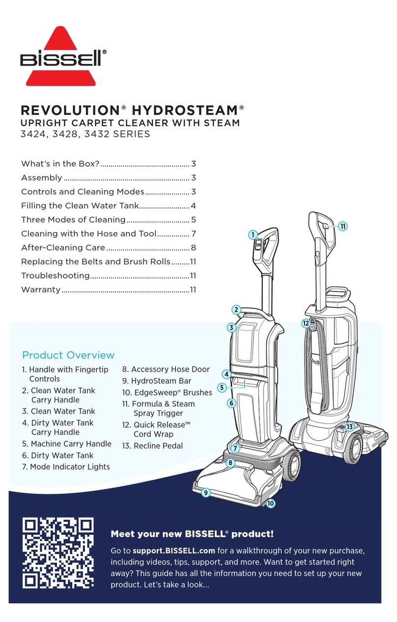 Bissell REVOLUTION HYDROSTEAM 3428 Series manual
