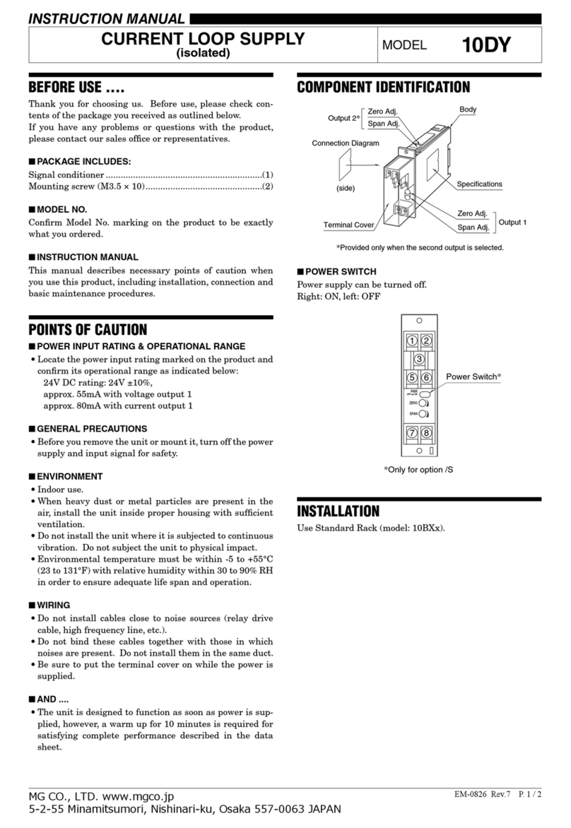 MG 10DY instruction manual