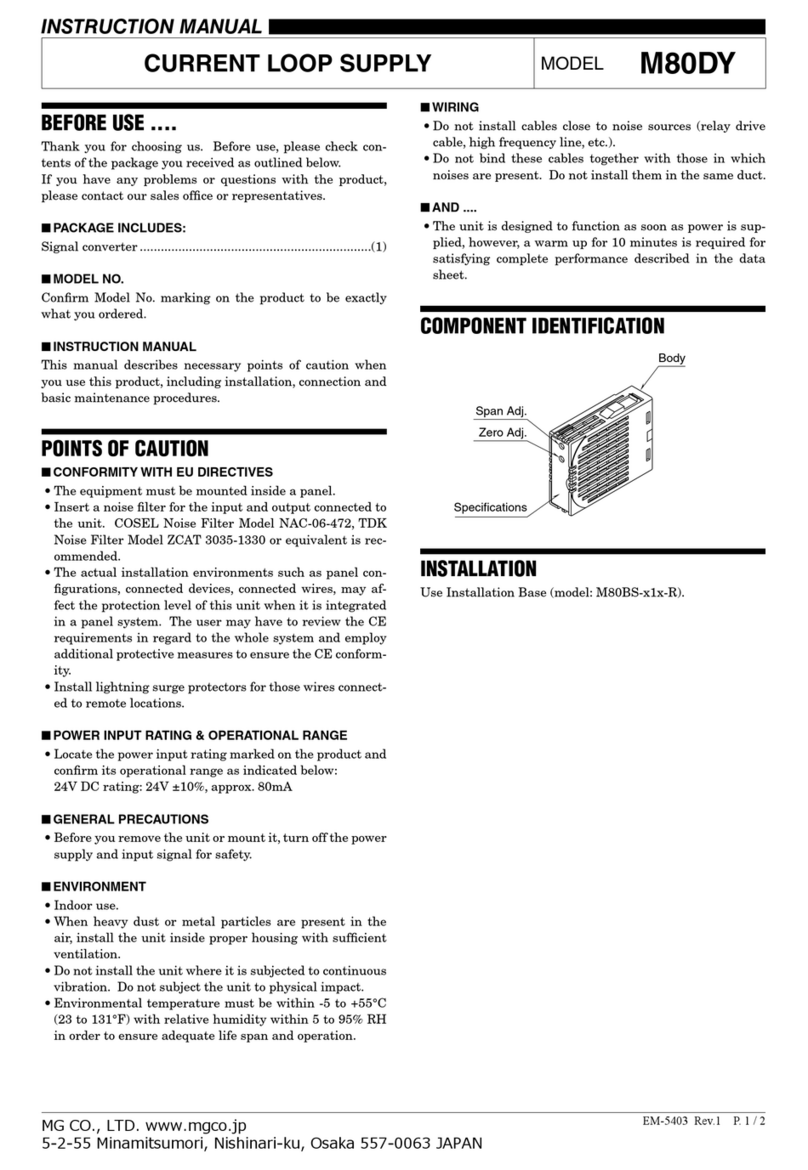 MG M80DY instruction manual