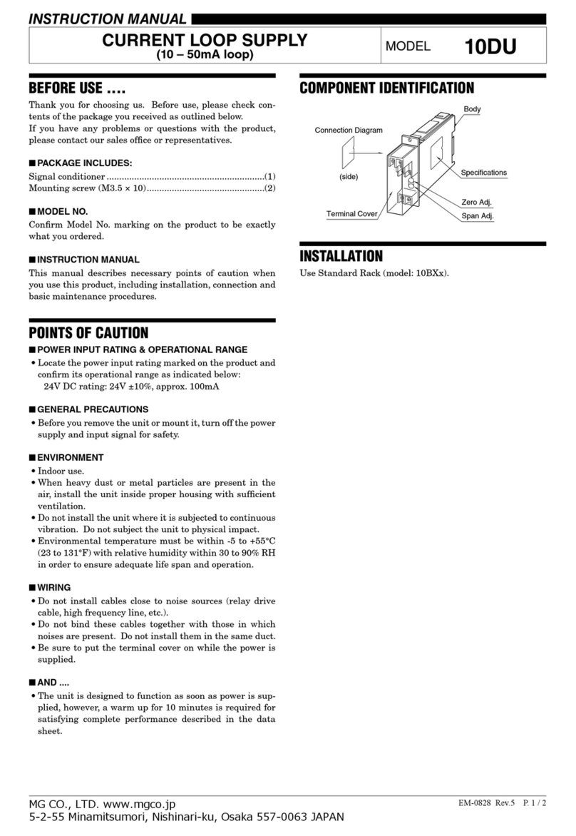 MG 10DU instruction manual