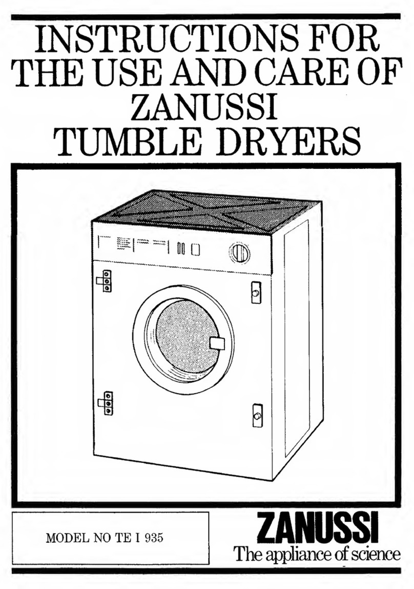 Zanussi TE I 935 Instructions for the use and care