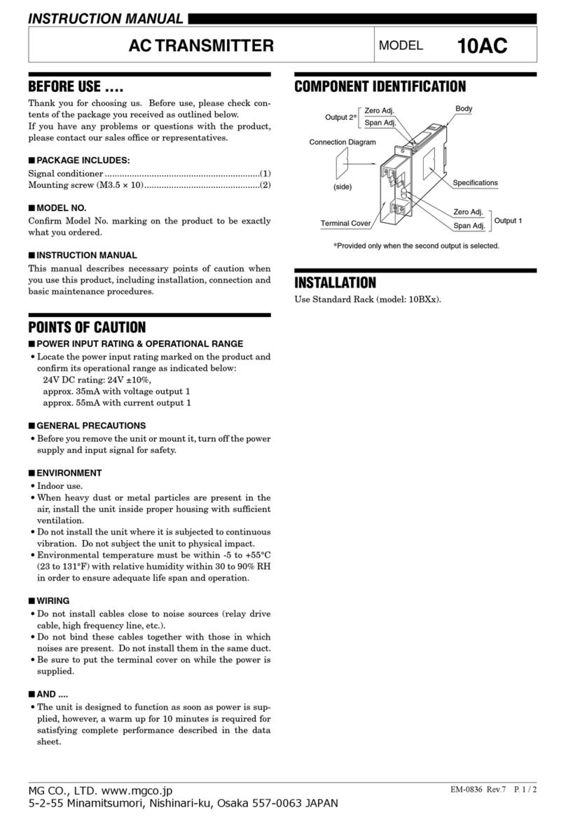 MG 10AC User manual