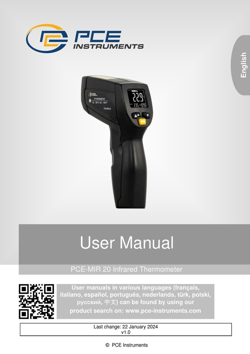 PCE Instruments PCE-MIR 20 User manual