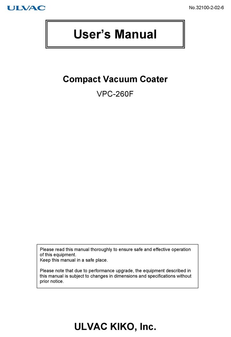 Ulvac VPC-260F user manual