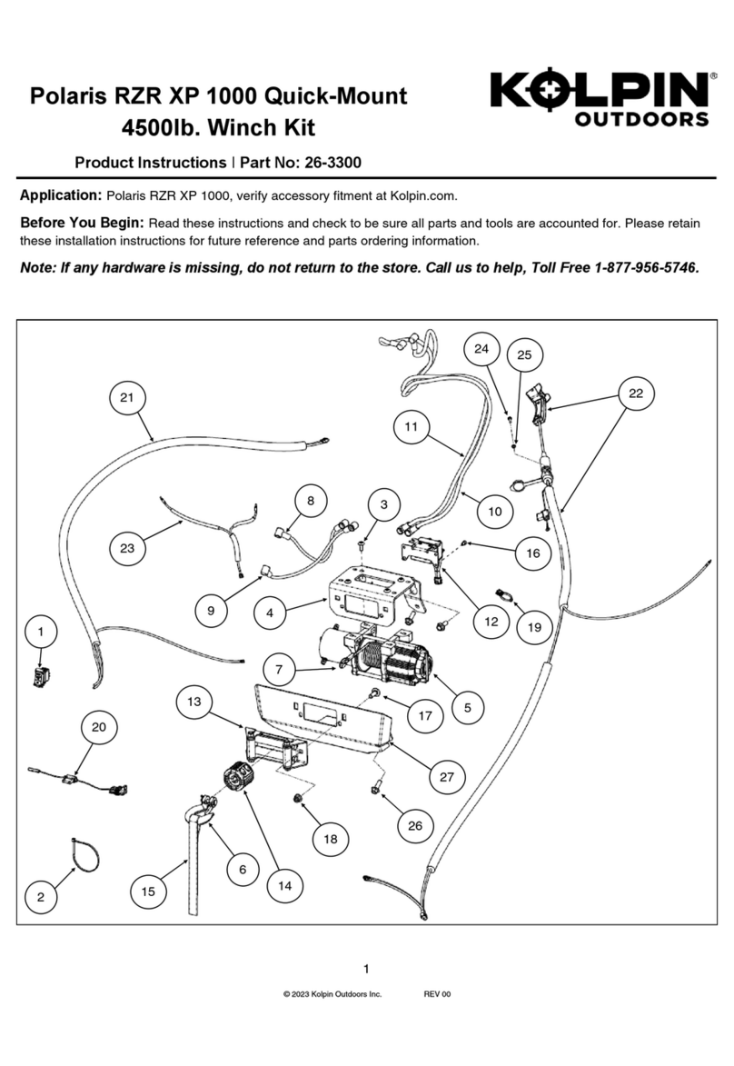 Kolpin Outdoors Polaris RZR XP 1000 Product instructions