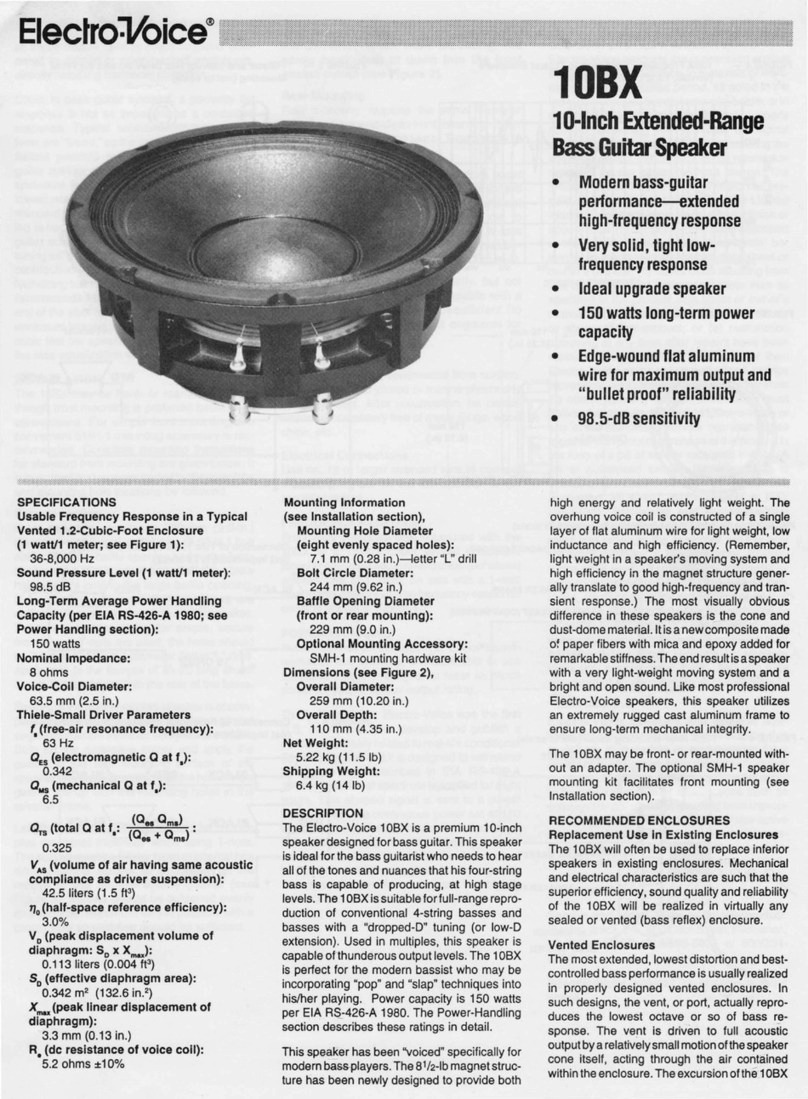 Electro-Voice 10BX User manual