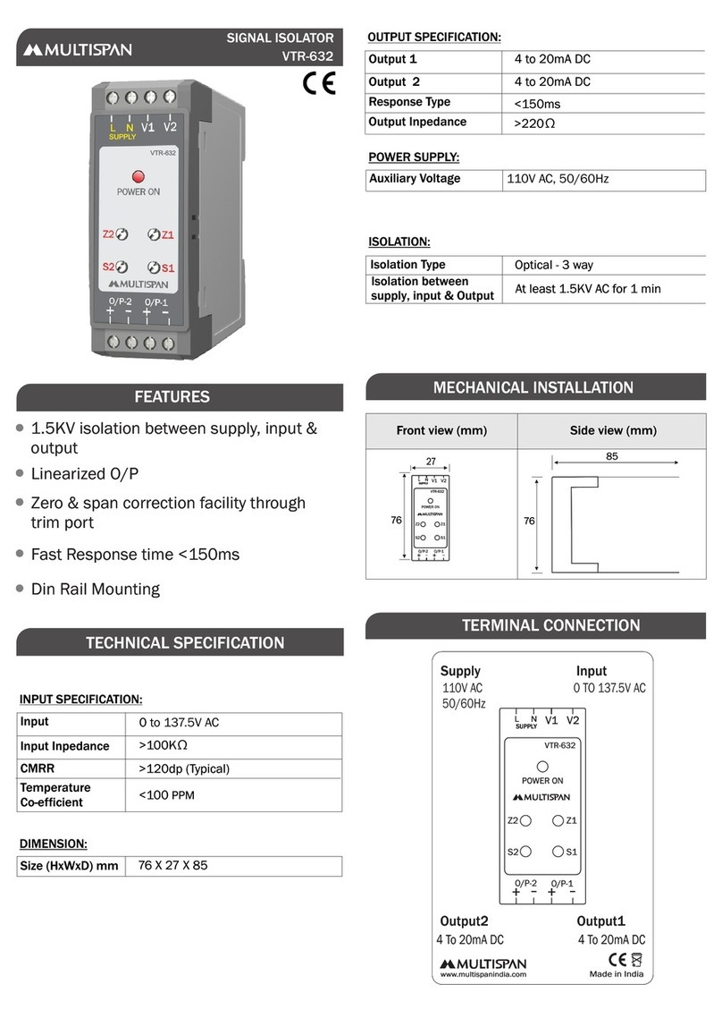 MULTISPAN VTR-632 User manual