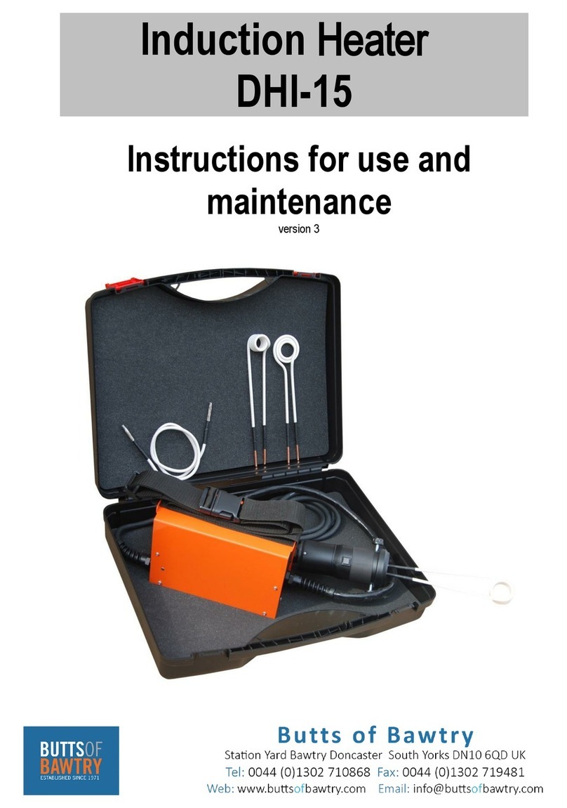 Butts of Bawtry DHI-15 Instructions for use and maintenance