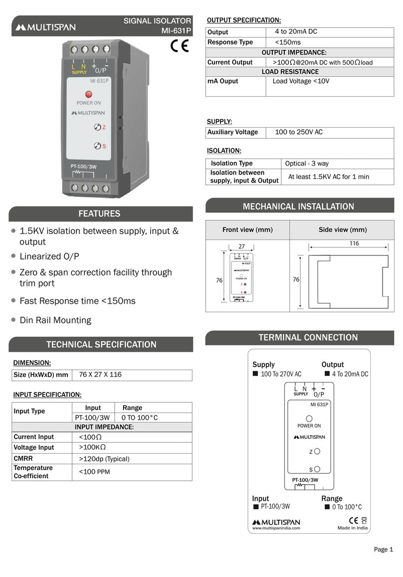 MULTISPAN MI-631P User manual