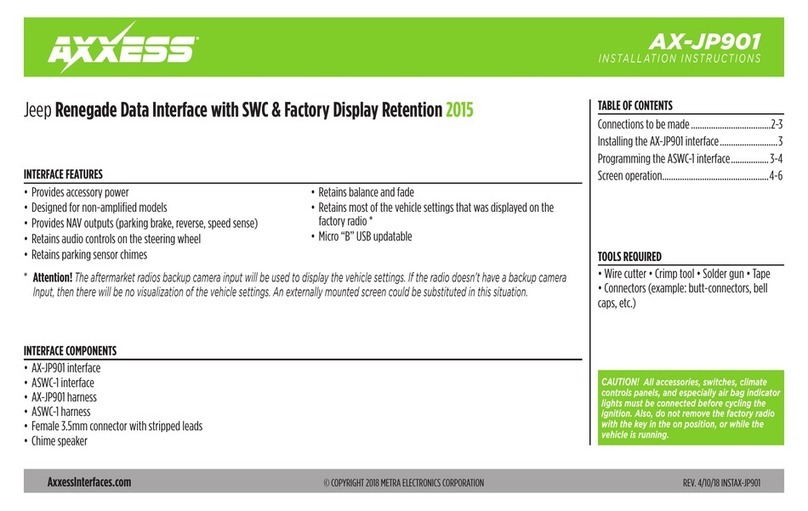 Axxess AX-JP901 installation instructions