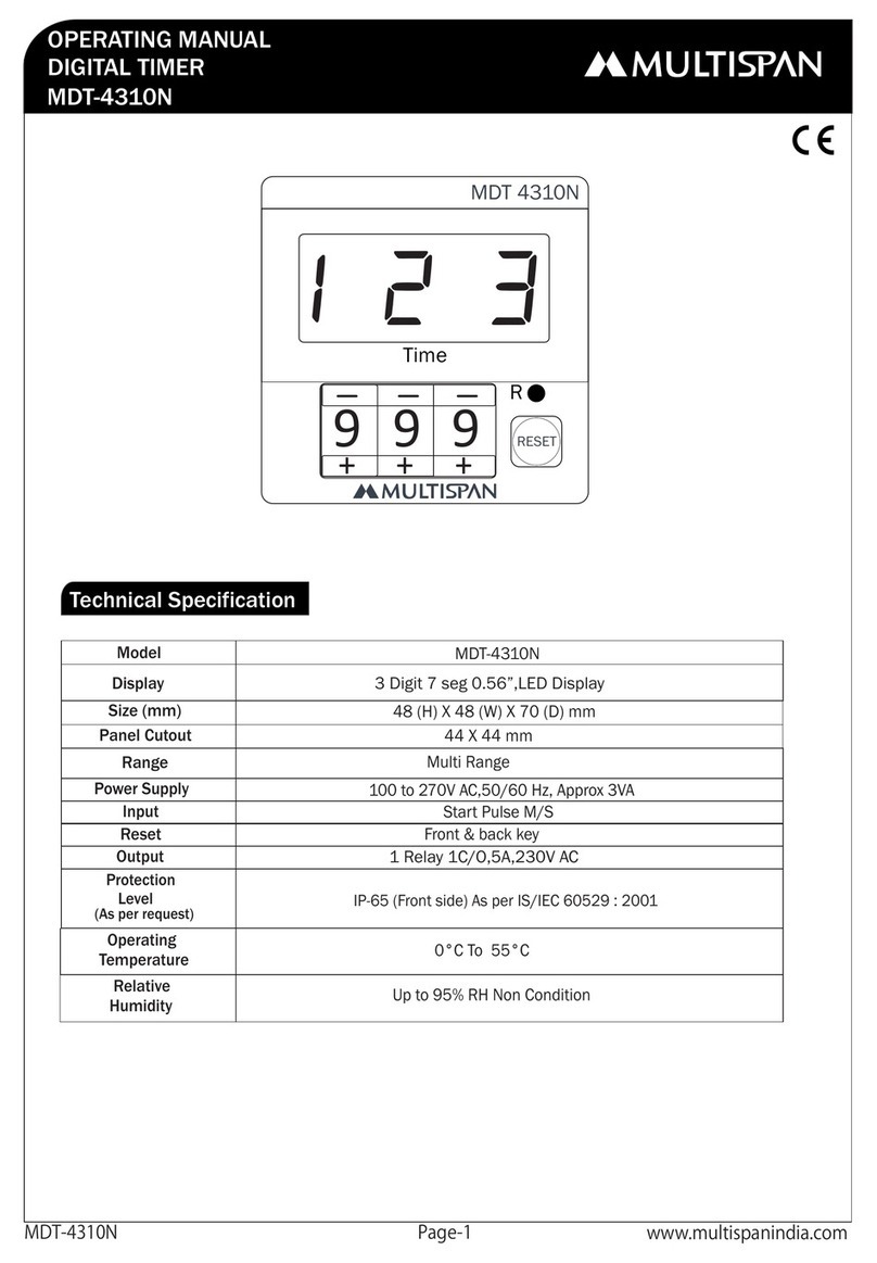 MULTISPAN MDT-4310N operating manual