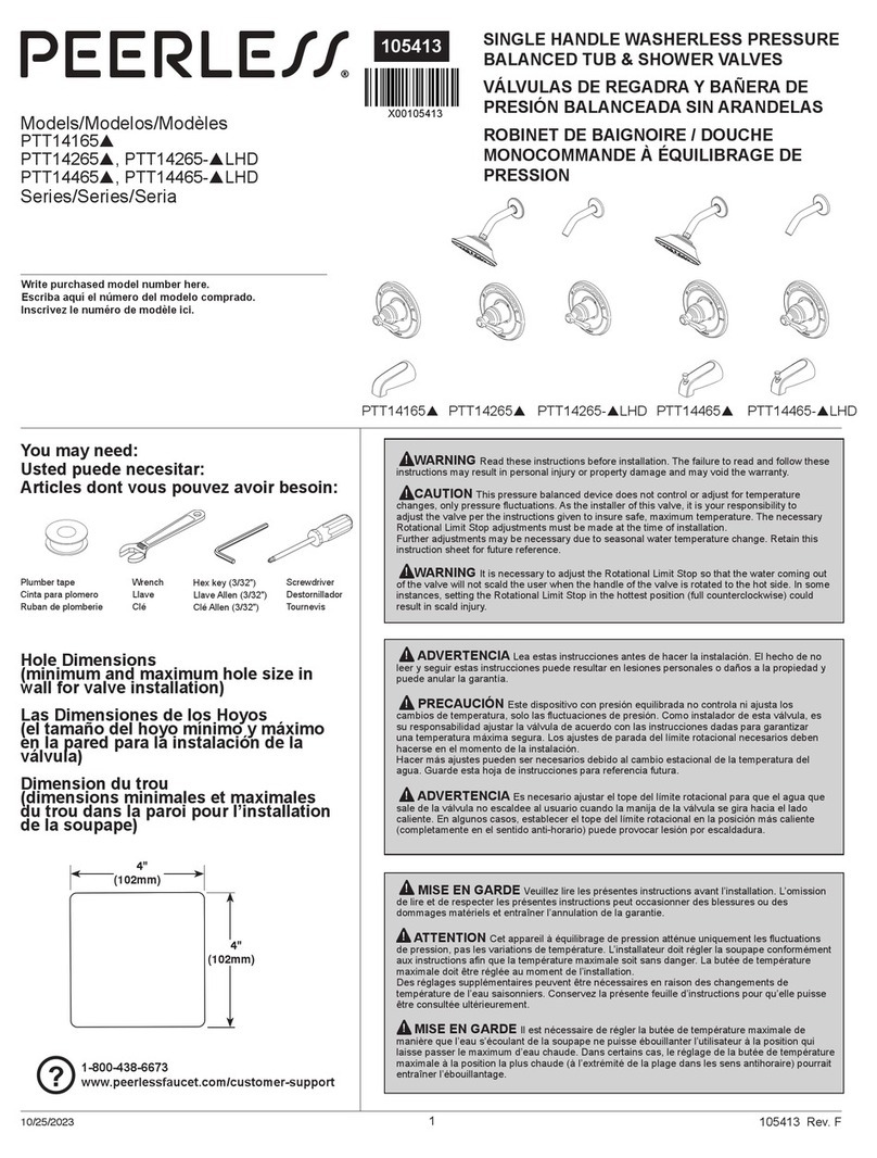 PEERLESS Elmhurst PTT14465 User manual