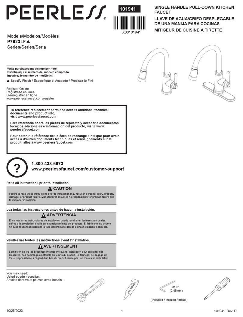 PEERLESS WESTCHESTER P7923LF-OB User manual