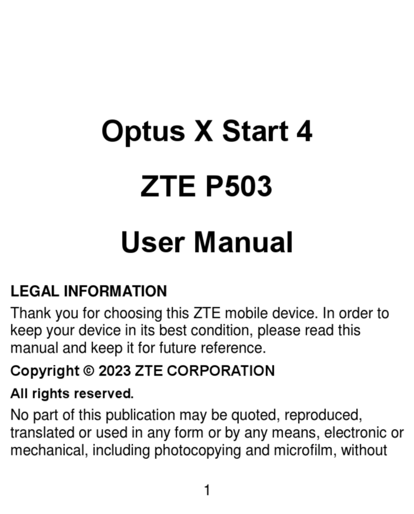 Zte Optus X Start 4 User manual Zte Optus X Start 4 User manual