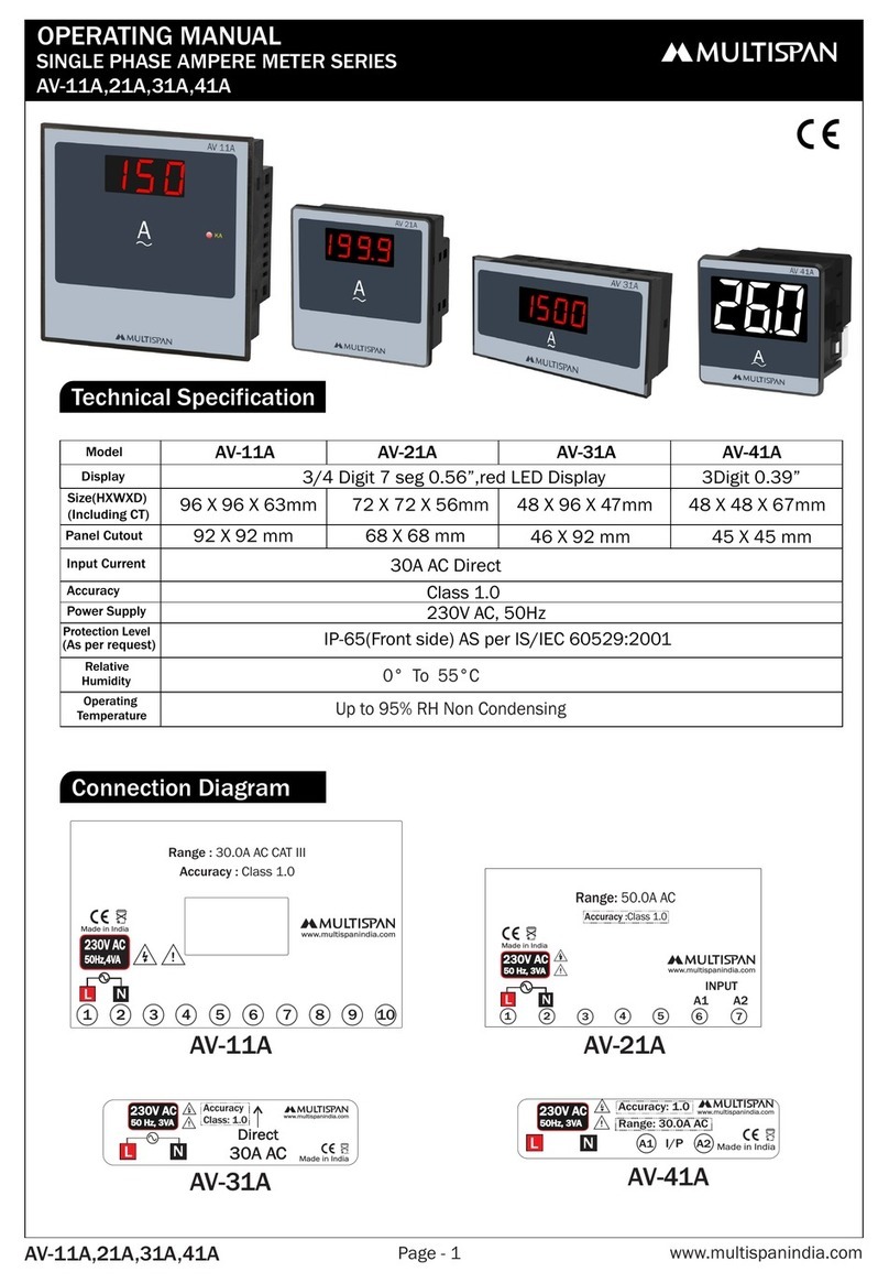 MULTISPAN AV-11A User manual
