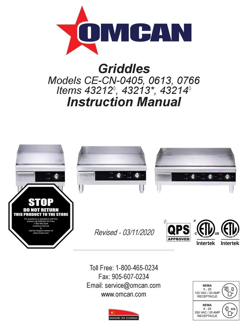 Omcan CE-CN-0405 instruction manual
