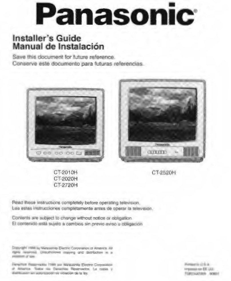 Panasonic CT-2010H Assembly instructions