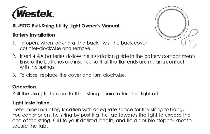 WESTEK BL-PSTG owner's manual